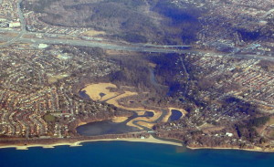 Rouge Beach Park, seen from above. April, 2015
